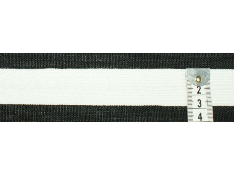 Strikket kantbånd- Offwhite, glat